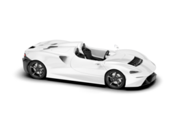 White sport car on transparent background. 3d rendering - illustration png