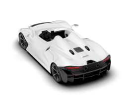 White sport car on transparent background. 3d rendering - illustration png