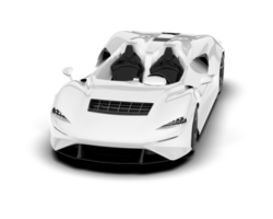 White sport car on transparent background. 3d rendering - illustration png