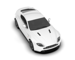 White sport car on transparent background. 3d rendering - illustration png