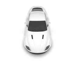 White sport car on transparent background. 3d rendering - illustration png