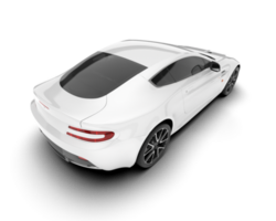 White sport car on transparent background. 3d rendering - illustration png