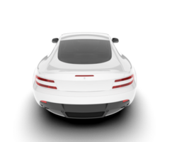 White sport car on transparent background. 3d rendering - illustration png