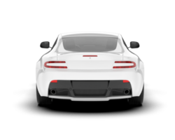 White sport car on transparent background. 3d rendering - illustration png