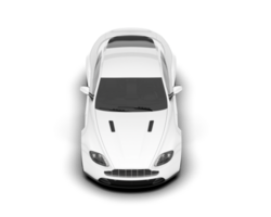 White sport car on transparent background. 3d rendering - illustration png