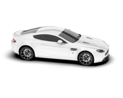 White sport car on transparent background. 3d rendering - illustration png