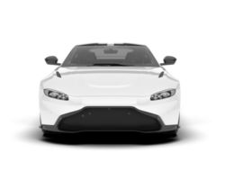 White sport car on transparent background. 3d rendering - illustration png