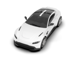 blanco deporte coche en transparente antecedentes. 3d representación - ilustración png