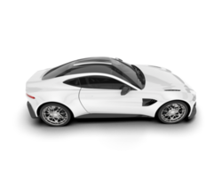 White sport car on transparent background. 3d rendering - illustration png