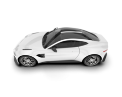 White sport car on transparent background. 3d rendering - illustration png