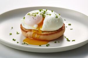 stock photo of poached egg professional food photography ai generated