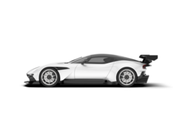 White sport car on transparent background. 3d rendering - illustration png