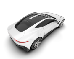 White sport car on transparent background. 3d rendering - illustration png