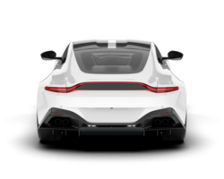 White sport car on transparent background. 3d rendering - illustration png