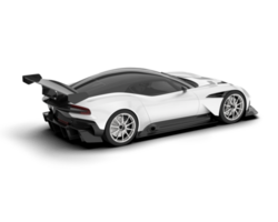 White sport car on transparent background. 3d rendering - illustration png