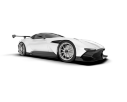 White sport car on transparent background. 3d rendering - illustration png