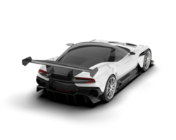 blanc sport voiture sur transparent Contexte. 3d le rendu - illustration png