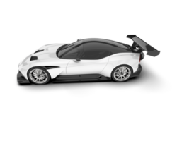 White sport car on transparent background. 3d rendering - illustration png