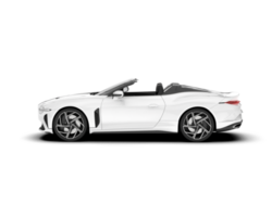 White sport car on transparent background. 3d rendering - illustration png