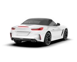 White sport car on transparent background. 3d rendering - illustration png