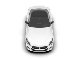 blanc sport voiture sur transparent Contexte. 3d le rendu - illustration png