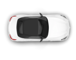 White sport car on transparent background. 3d rendering - illustration png