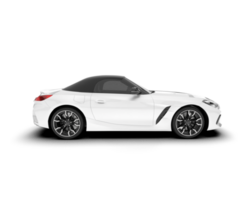 blanc sport voiture sur transparent Contexte. 3d le rendu - illustration png