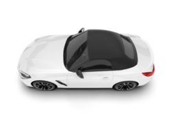 White sport car on transparent background. 3d rendering - illustration png