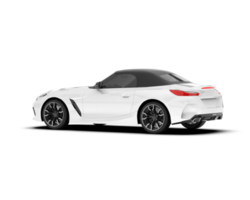 White sport car on transparent background. 3d rendering - illustration png