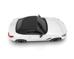 White sport car on transparent background. 3d rendering - illustration png