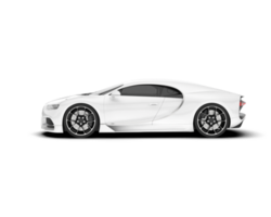 White sport car on transparent background. 3d rendering - illustration png