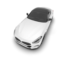 White sport car on transparent background. 3d rendering - illustration png