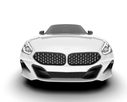 White sport car on transparent background. 3d rendering - illustration png