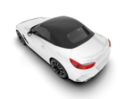 blanc sport voiture sur transparent Contexte. 3d le rendu - illustration png