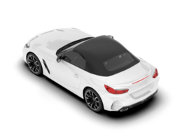 blanc sport voiture sur transparent Contexte. 3d le rendu - illustration png