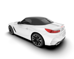 blanc sport voiture sur transparent Contexte. 3d le rendu - illustration png