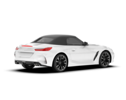 blanc sport voiture sur transparent Contexte. 3d le rendu - illustration png