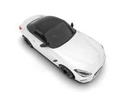 White sport car on transparent background. 3d rendering - illustration png