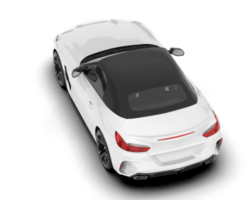 blanc sport voiture sur transparent Contexte. 3d le rendu - illustration png