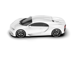 White sport car on transparent background. 3d rendering - illustration png