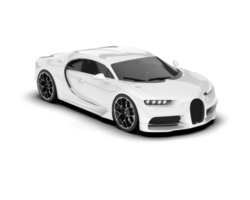 White sport car on transparent background. 3d rendering - illustration png