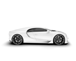 White sport car on transparent background. 3d rendering - illustration png