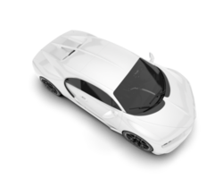 White sport car on transparent background. 3d rendering - illustration png