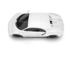 White sport car on transparent background. 3d rendering - illustration png