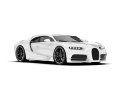 White sport car on transparent background. 3d rendering - illustration png