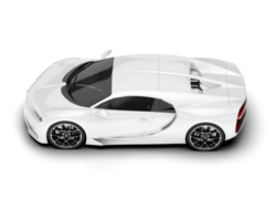 White sport car on transparent background. 3d rendering - illustration png