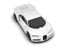 White sport car on transparent background. 3d rendering - illustration png