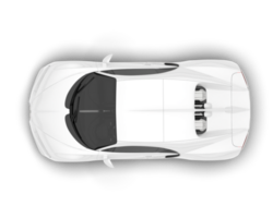 White sport car on transparent background. 3d rendering - illustration png