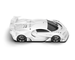 White sport car on transparent background. 3d rendering - illustration png