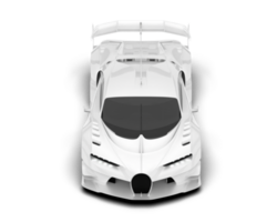 White sport car on transparent background. 3d rendering - illustration png